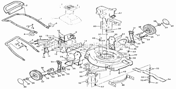 Page A Diagram and Parts List for 917374700  Craftsman Lawn Mower