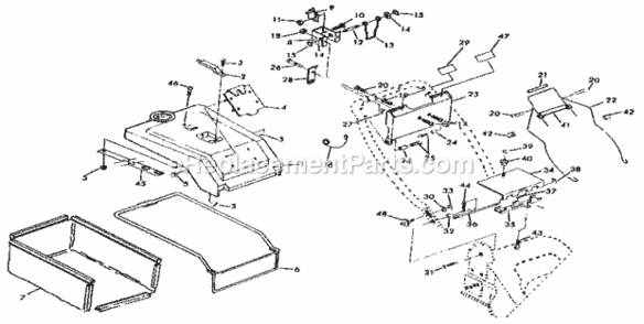 Page C Diagram and Parts List for 917374700  Craftsman Lawn Mower