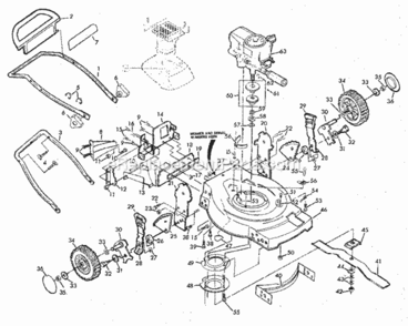 Page A Diagram and Parts List for 917374703  Craftsman Lawn Mower