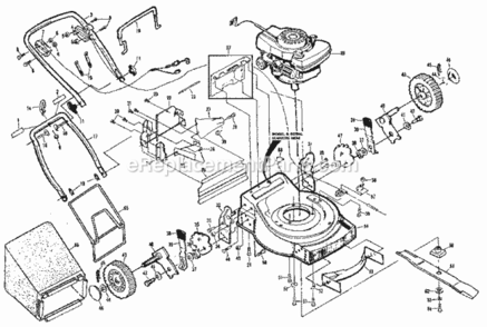 Page A Diagram and Parts List for 917374760  Craftsman Lawn Mower