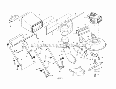 Page A Diagram and Parts List for 917374781  Craftsman Lawn Mower