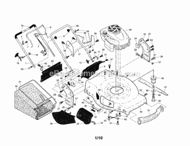 Page A Diagram and Parts List for 917374940  Craftsman Lawn Mower