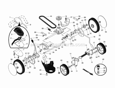 Page B Diagram and Parts List for 917374940  Craftsman Lawn Mower