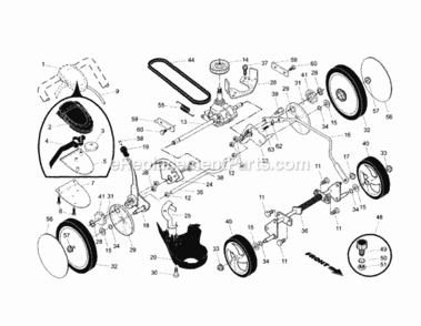 Page B Diagram and Parts List for 917374941  Craftsman Lawn Mower