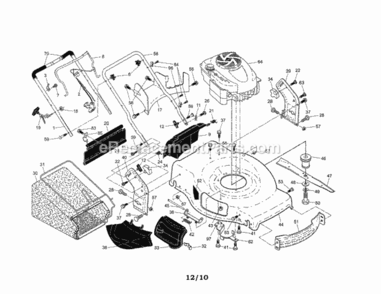 Page A Diagram and Parts List for 917374942  Craftsman Lawn Mower