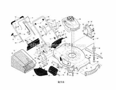 Page A Diagram and Parts List for 917374943  Craftsman Lawn Mower
