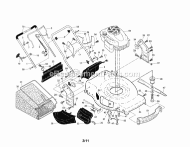 Page A Diagram and Parts List for 917374944  Craftsman Lawn Mower