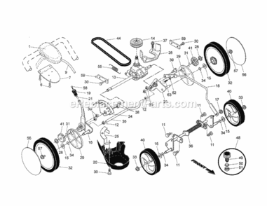 Page B Diagram and Parts List for 917374951  Craftsman Lawn Mower