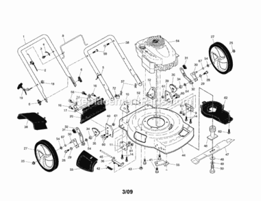Page A Diagram and Parts List for 917375011  Craftsman Lawn Mower