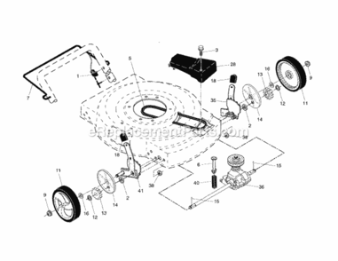 Page B Diagram and Parts List for 917375011  Craftsman Lawn Mower