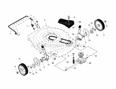 Page B Diagram and Parts List for 917375012  Craftsman Lawn Mower