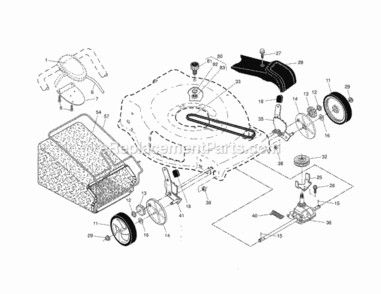Page B Diagram and Parts List for 917375451  Craftsman Lawn Mower
