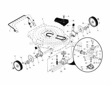 Page B Diagram and Parts List for 917375500  Craftsman Lawn Mower