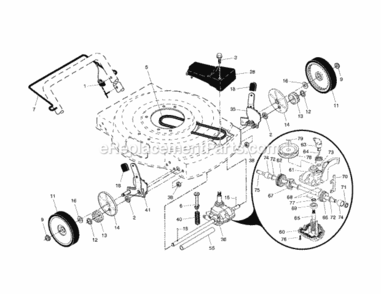 Page B Diagram and Parts List for 917375503  Craftsman Lawn Mower