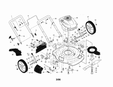 Page A Diagram and Parts List for 917375511  Craftsman Lawn Mower