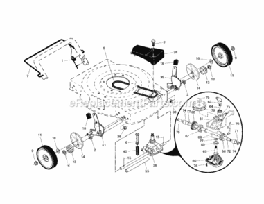 Page B Diagram and Parts List for 917375620  Craftsman Lawn Mower