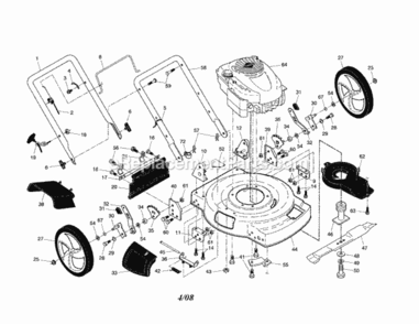Page A Diagram and Parts List for 917375631  Craftsman Lawn Mower