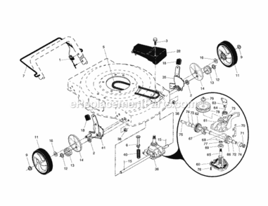 Page B Diagram and Parts List for 917375631  Craftsman Lawn Mower