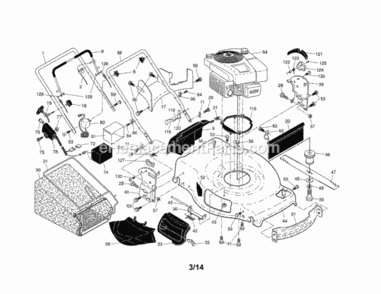 Page A Diagram and Parts List for 917375921  Craftsman Lawn Mower