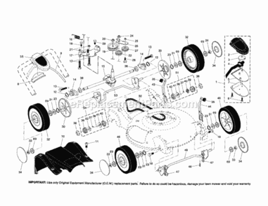 Page B Diagram and Parts List for 917375940  Craftsman Lawn Mower