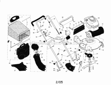 Page A Diagram and Parts List for 917375950  Craftsman Lawn Mower