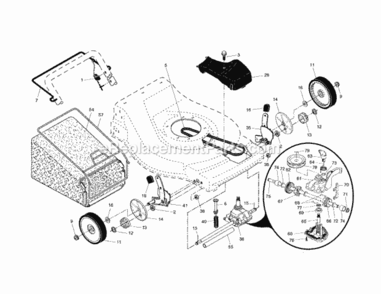 Page B Diagram and Parts List for 917376052  Craftsman Lawn Mower