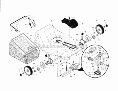 Page B Diagram and Parts List for 917376054  Craftsman Lawn Mower