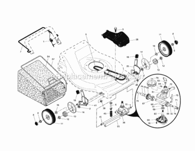 Part Location Diagram of 401805 Craftsman Grass Bag Frame