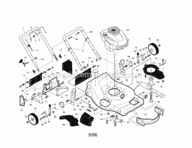 Page A Diagram and Parts List for 917376070  Craftsman Lawn Mower