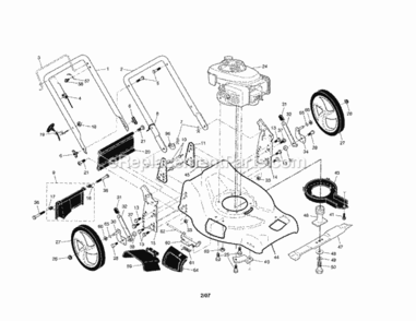 Page A Diagram and Parts List for 917376093  Craftsman Lawn Mower
