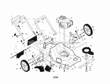 Page A Diagram and Parts List for 917376094  Craftsman Lawn Mower
