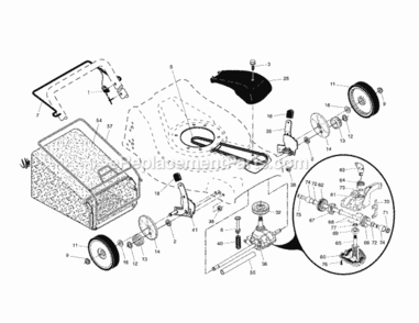Page B Diagram and Parts List for 917376094  Craftsman Lawn Mower