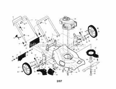 Page A Diagram and Parts List for 917376095  Craftsman Lawn Mower