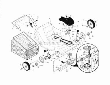 Page B Diagram and Parts List for 917376151  Craftsman Lawn Mower