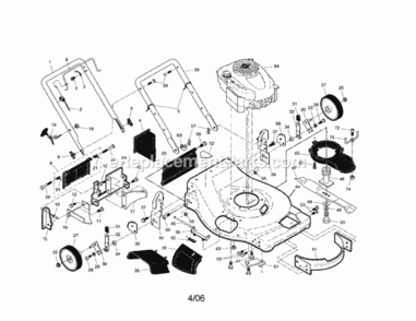 Page A Diagram and Parts List for 917376152  Craftsman Lawn Mower