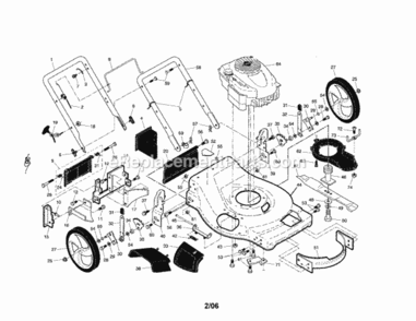 Page A Diagram and Parts List for 917376160  Craftsman Lawn Mower