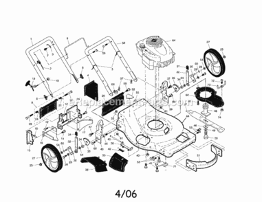 Page A Diagram and Parts List for 917376163  Craftsman Lawn Mower