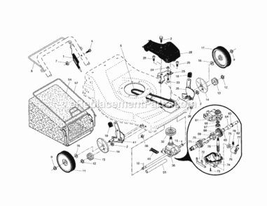 Page B Diagram and Parts List for 917376163  Craftsman Lawn Mower