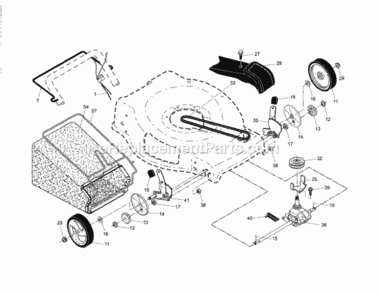 Page B Diagram and Parts List for 917376242  Craftsman Lawn Mower