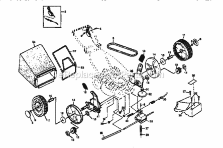 Page B Diagram and Parts List for 917376271  Craftsman Lawn Mower