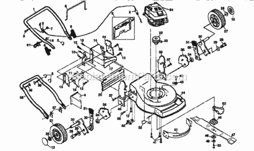 Page A Diagram and Parts List for 917376281  Craftsman Lawn Mower