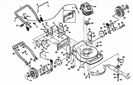 Page A Diagram and Parts List for 917376282  Craftsman Lawn Mower