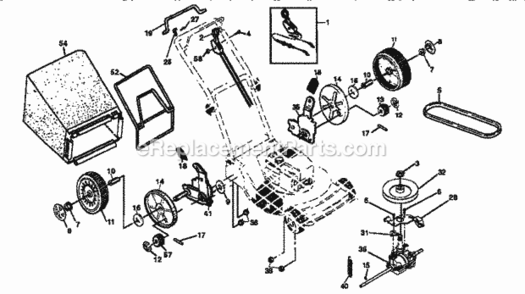 Page B Diagram and Parts List for 917376340  Craftsman Lawn Mower