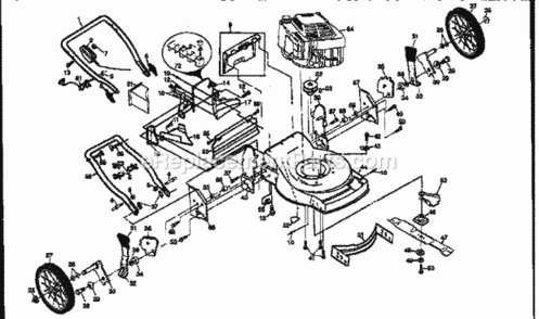 Page B Diagram and Parts List for 917376360  Craftsman Lawn Mower