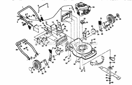 Page A Diagram and Parts List for 917376370  Craftsman Lawn Mower