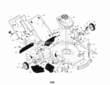 Page A Diagram and Parts List for 917376390  Craftsman Lawn Mower