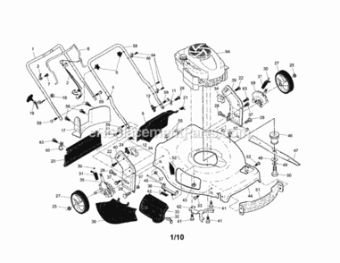 Page A Diagram and Parts List for 917376395  Craftsman Lawn Mower