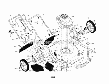 Page A Diagram and Parts List for 917376401  Craftsman Lawn Mower