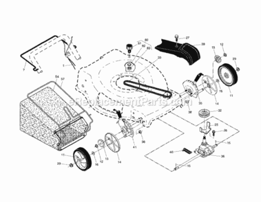 Page B Diagram and Parts List for 917376401  Craftsman Lawn Mower