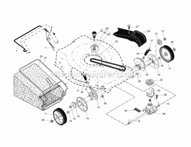 Page B Diagram and Parts List for 917376402  Craftsman Lawn Mower